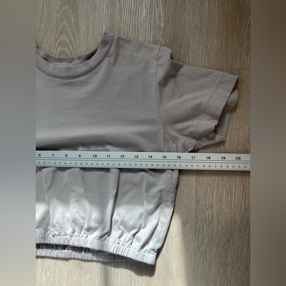 Wilfred Cropped Mauve Grey T-Shirt Tee - Picture 4 of 4